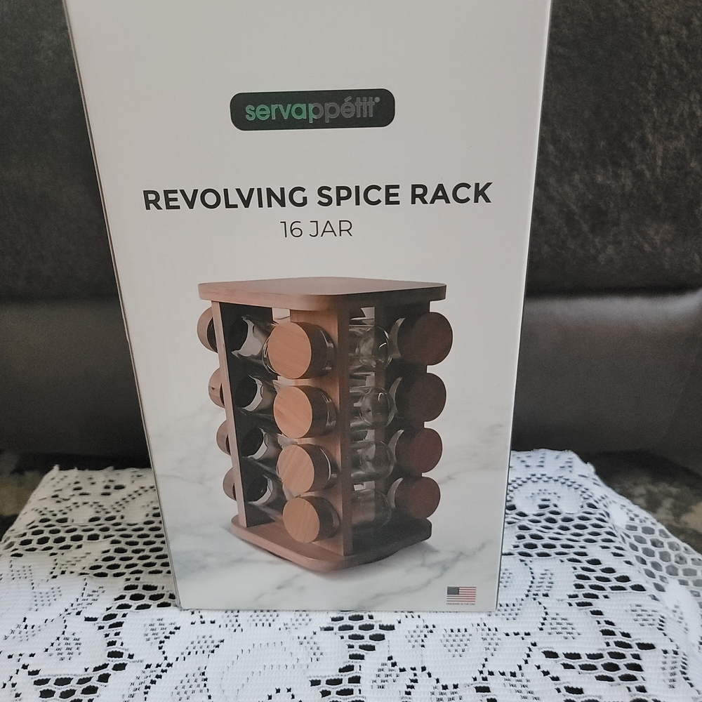 🎄Revolving Spice Rack - Brown